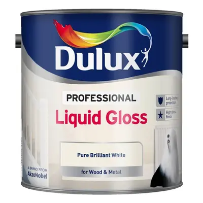 Dulux Liquid Gloss for Wood & Metal Paint 2.5l Pure Brilliant White