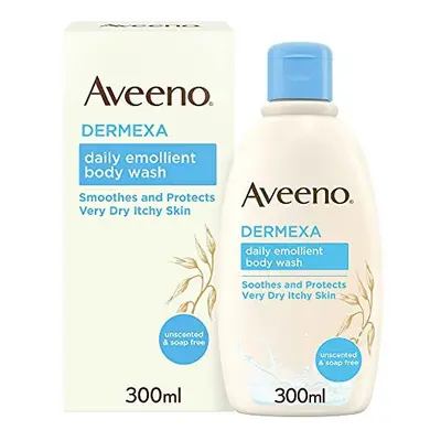 Aveeno Dermexa Daily Emollient Body Wash, Gently cleanses and Soothes, For Very Dry Itchy Also E