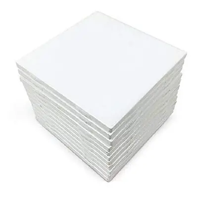 Set of Glossy White Ceramic Tiles for Arts & Crafts