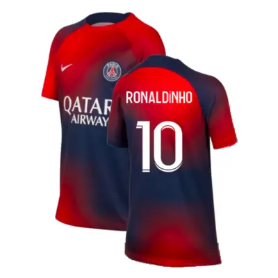 (SB) PSG Pre-Match Shirt (Midnight Navy) - Kids (Ronaldinho 10)