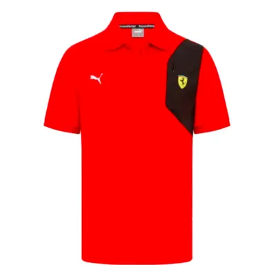 (M) Ferrari Fanwear Mens Classic Polo Shirt (Red)