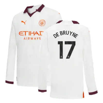 (SB) Man City Long Sleeve Away Shirt (Kids) (DE BRUYNE 17)