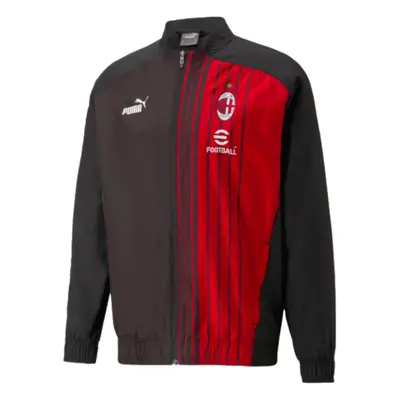 (M) AC Milan Pre-Match Jacket (Black-Red)