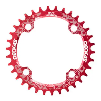 (Red, 32T) Round Narrow Wide Chainring For MTB Mountain Road Bike 32T 34T Single Disc Bicycle Co