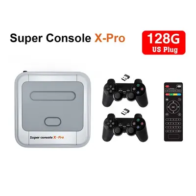 (US Plug 128G) Super Console Xpro Retro Game Console Wireless Tv Game Console Nostalgic Classic 