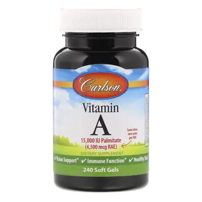 Carlson Labs, Vitamin A, 15,000 IU, Soft Gels