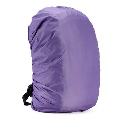 (Purple) 45L Lightweight Nylon Water-resistant Waterproof Backpack Rain Cover Raincoat For Campi