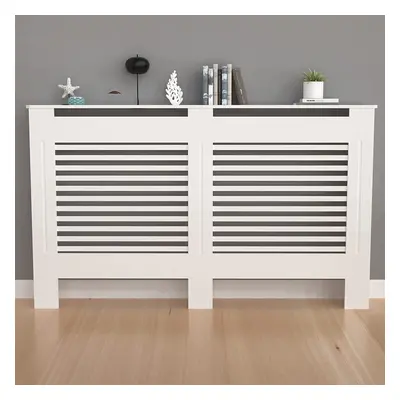 (Horizontal-L H92XW152XD19cm, White) Modern Radiator Cover Furniture Cabinet Shelf