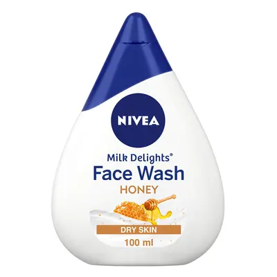 NIVEA Face Wash Milk Delights Moisturizing Honey(Dry Skin) 100ml