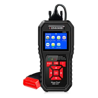 (Black) KONNWEI KW850 OBDII Scanner Auto Code Reader Diagnostic Check Engine Light Scan Tool for