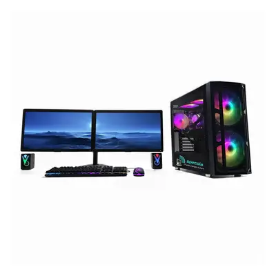 Gaming PC 16GB RAM/500GB SSD/3TB HDD/WIN11/RTX 12GB - 2x23" Monitors