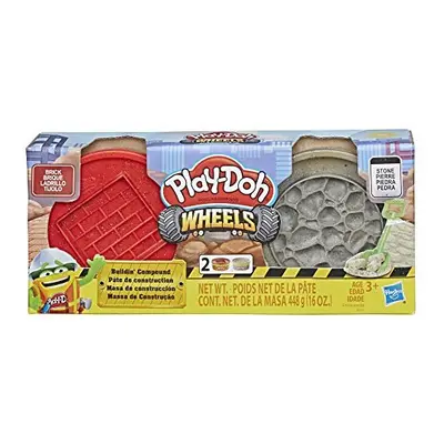 Play-Doh Wheels Brick & Stone Buildin Compound Pack of Oz Cans