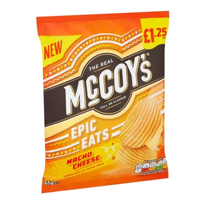 McCoy's Epic Eats Nacho Cheese Sharing Crisps 65g (Pack of 20)