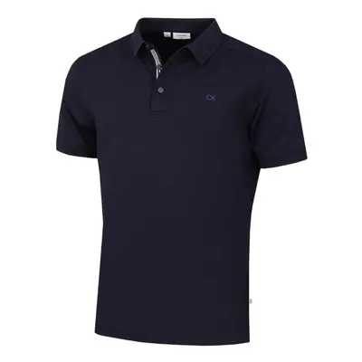 (XXXXL, Navy) Calvin Klein Mens Campus Sport Stretch Wicking Golf Polo Shirt