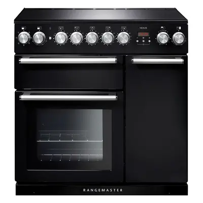 Rangemaster Nexus NEX90EIBL/C 90cm Electric Range Cooker with Induction Hob - Black / Chrome