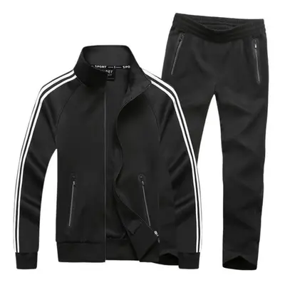 (black, XXXXXXL) Autumn Sportswear Tracksuits Men Sets Large Size Men &apos;s Clothing Jacket +p