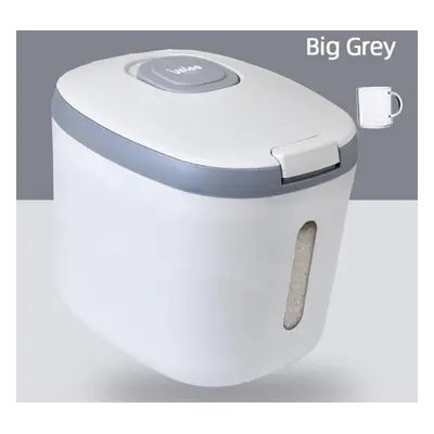 (grey, 22L) Kitchen Container Bucket Insect-proof Moisture-proof Rice Box Grain Sealed Jar Home 