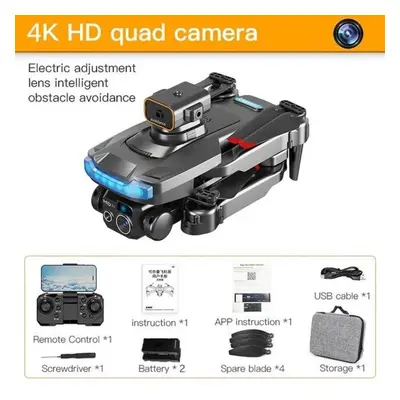 (black, 4k single camera 2B) P15 Drone 8k Gps Dual Camera Professional 5g Obstacle Avoidance Opt