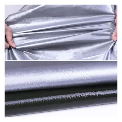 (5M*5M) Waterproof Canopy Canvas Rainproof Cloth Silver & Green Tarpaulin Shading Awning Sunscre