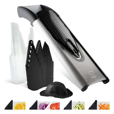 (2. Starter Set) Mandline Slicer V6 (Starter Set) Stainless Steel Slicer with V-Blade Adjustable