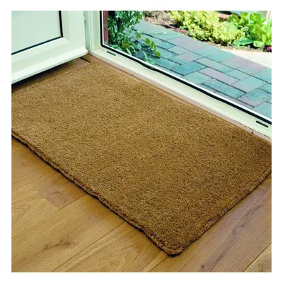 (No5 90cm x 55cm) Kersey Hand Woven Natural Coir Doormat with Jute