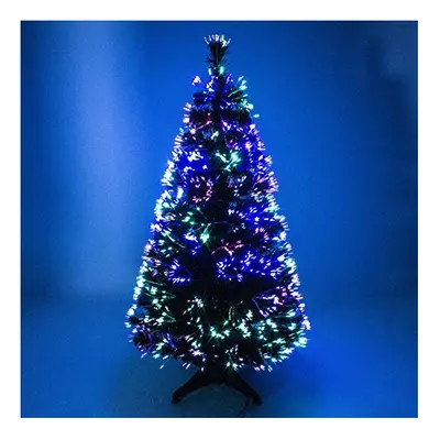 4ft Green Artificial Fibre Optic Christmas Xmas Tree with Multi LED Source 120cm by The Christma