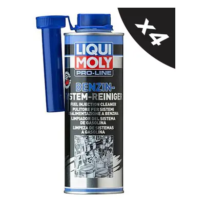 Liqui Moly Pro Petrol Fuel System Injector, Intake Valve Cleaner Treatment 4x500ml