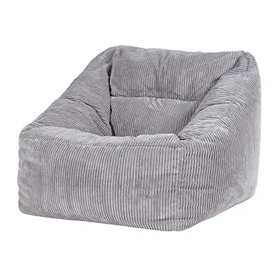 icon Morgan Cord Bean Bag Chair, Grey, Giant Bean Bag Armchair, Large Bean Bags for Adult with F