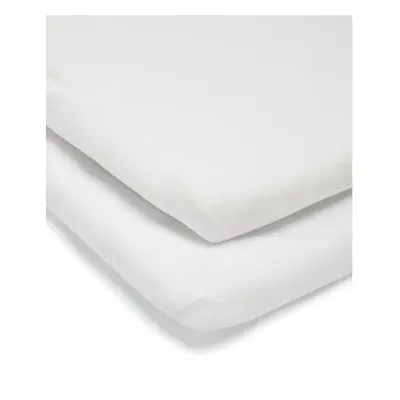 2 Universal Crib Fitted Sheets, White