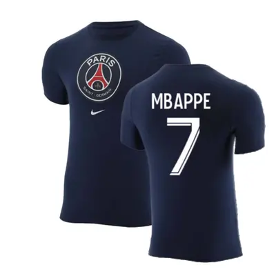 (M) PSG Crest Tee (Navy) (MBAPPE 7)