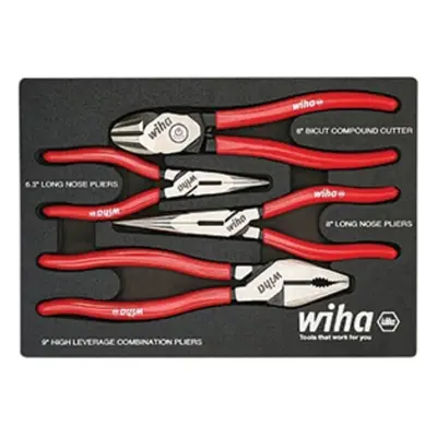 Wiha WIH-34681 Classic Grip Pliers & Cutters Tray Set - Piece