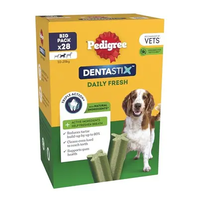 Pedigree Dentastix - Fresh Daily Dental Chews Medium Dog, Sticks - 2.88 kg MegaPack (4 x Sticks)