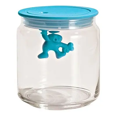 Alessi A di Gianni Glass Jar, Blue Lid, cl, (AMDR04 AZ)