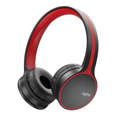 (Black/Red) Headphone Bluetooth5.0 Headset Wireless 8D Surround Long Battery Life 3.5mm Audio Li