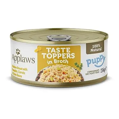 Applaws 100% Natural Wet Puppy Food, Chicken Breast with Vegetables in Broth, 156g Tin (Pack of 