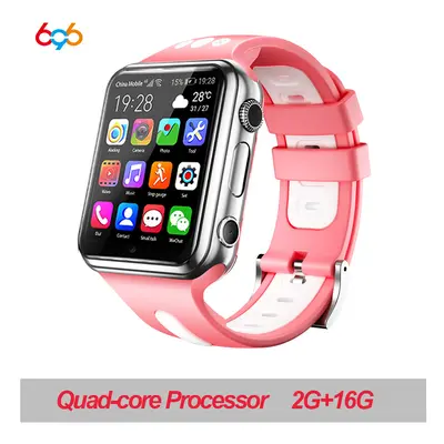 (add 32G memory card, W5 16G silver pink) H1/W5 4G GPS Wifi Location Student/Adult Smart Watch P