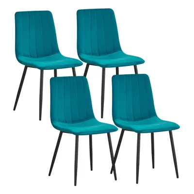 (Stripe , Teal ) Set of Milian Velvet Dining Chair colours in stock Special Promotion!