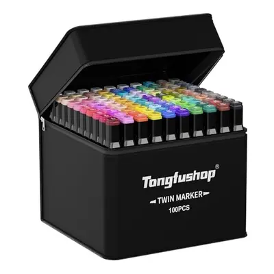 Tongfushop Colored Marker Set, Colouring Pens, Permanent Marker Pens, Art Pens for Kids & Adults