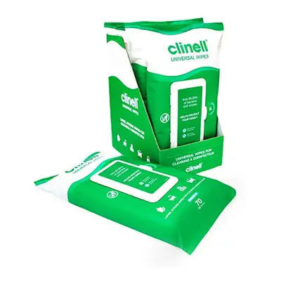 Clinell Universal Cleaning and Disinfecting Wipes for Home (CW70R4) - Packs of Antimicrobial Wip