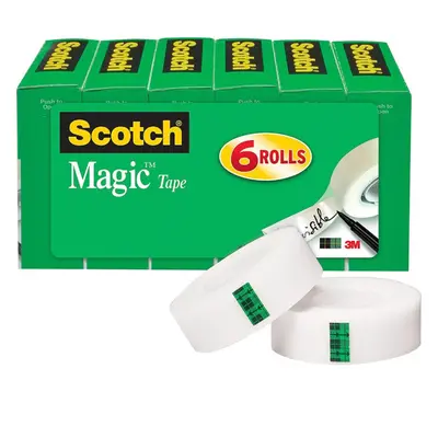 Scotch 3/4W Magic Tape 27.78 yd Length x 0.75 Width Core / Pack Transparent