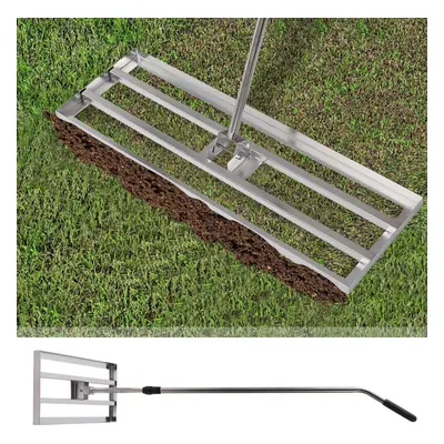 (75 x 25cm, Silver) YODOLLA Lawn Leveling Rake Level Lawn Tool