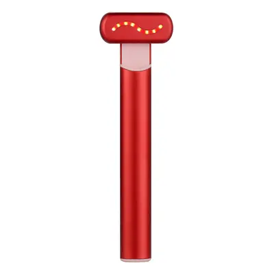 (Red) Bio Microelectricity RF Eye Lifting Wand for Eye Face&Neck Beauty Massager 4-in-1 Microcur