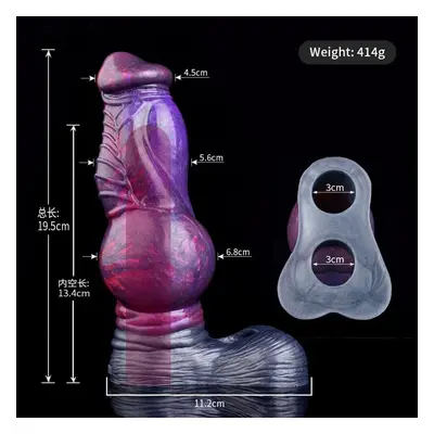 (N-PT5149) Silicone Delay Ejaculation Cock Sleeve Enlarger Reusable Soft Big Knot G-spot Stimula