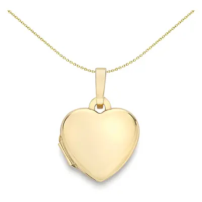 Jewelco London 9ct Gold Miniature Love Heart Locket 10mm - LKNR02227