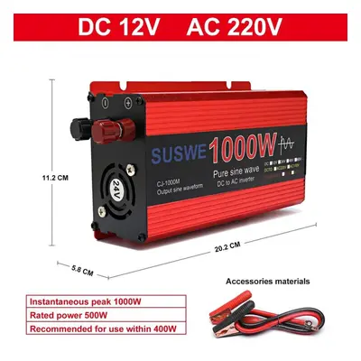 (as the picture, 24V220V1000W) Pure Sine Wave Inverter 1000w 2000w 2200w 3000w Dc 12v 24v To Ac 