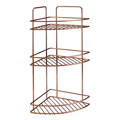 Metaltex 3-tier Corner Douche Rack Copper Bathtub Caddy Shower Cabin Rack