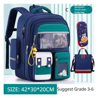 (green, C) New Ultra Lightweight Schoolbag For Pupil Student Pcs Set Children Book Bag Grade To 