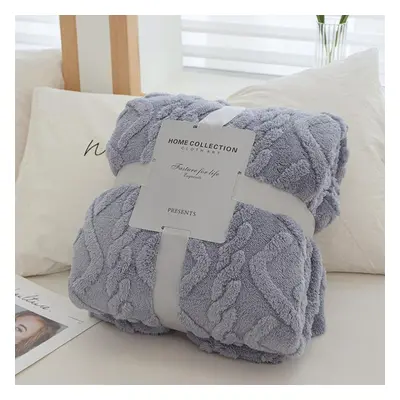 (grey, 200*230cm) Thick Winter Blanket Throw Soft Warm Wool Blankets For Beds Plaid Taff Cashmer