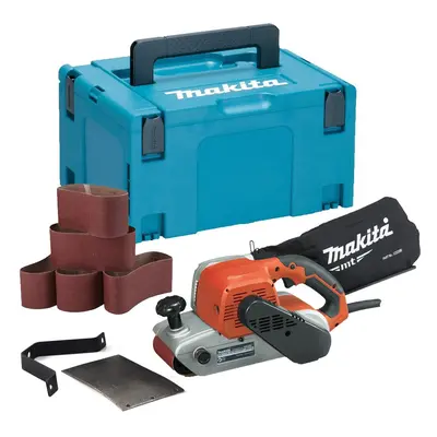 Makita M9400 4" 100mm x 610mm Belt Sander 240v + Sanding Belts + Makpac Case