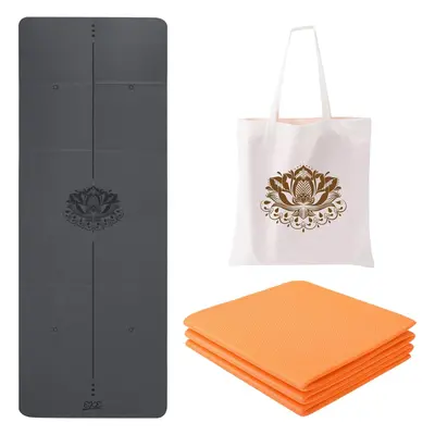 (Lotus center line) Standard Size, Foldable, Lightweight and Portable, Ideal for Yoga, Pilates, 